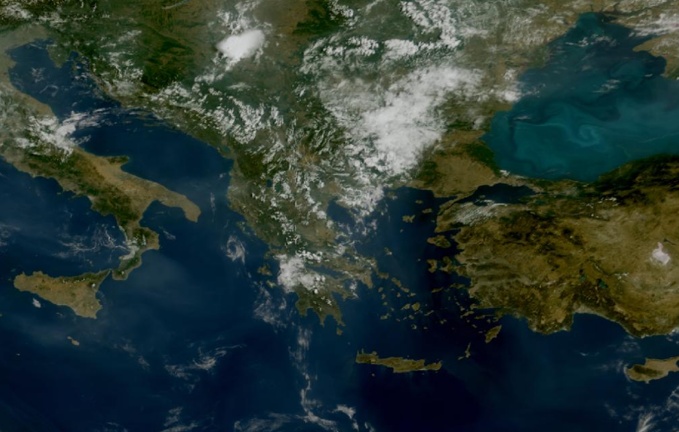 Τελευταία δορυφορική εικόνα νεφοκάλυψης