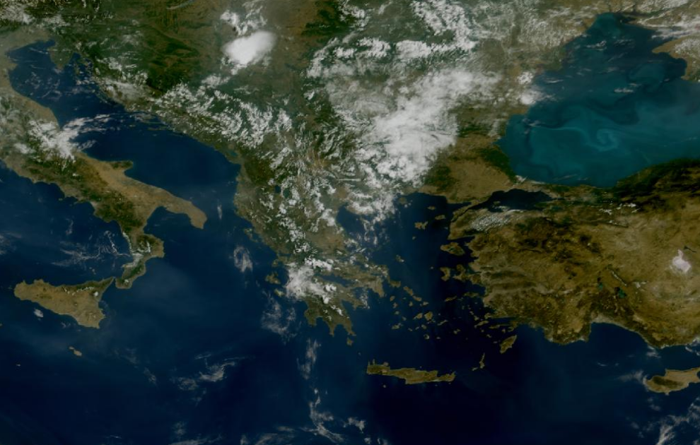 Τελευταία δορυφορική εικόνα νεφοκάλυψης