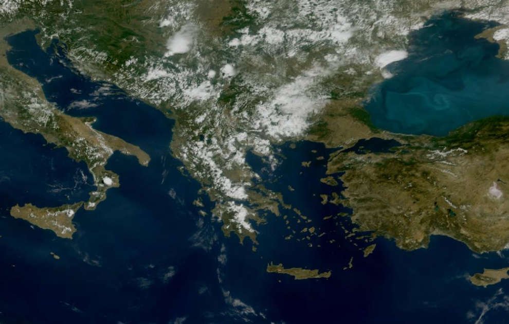 Τελευταία δορυφορική εικόνα νεφοκάλυψης