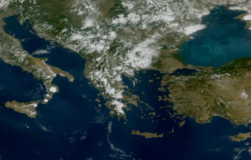 Τελευταία δορυφορική εικόνα νεφοκάλυψης