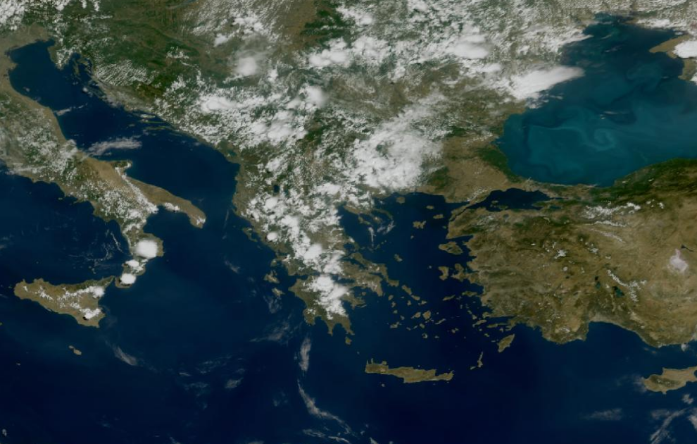 Τελευταία δορυφορική εικόνα νεφοκάλυψης