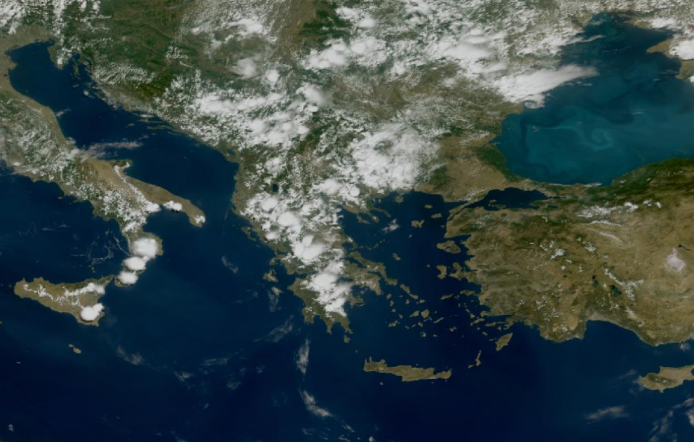 Τελευταία δορυφορική εικόνα νεφοκάλυψης