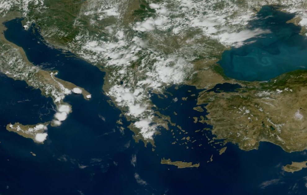 Τελευταία δορυφορική εικόνα νεφοκάλυψης