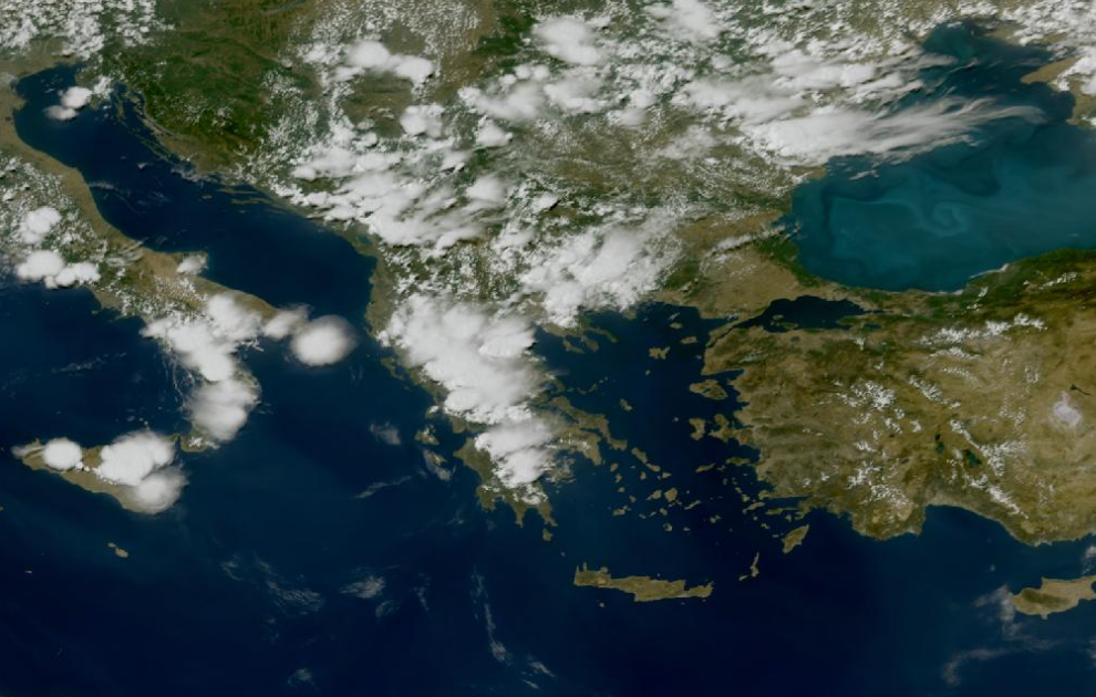 Τελευταία δορυφορική εικόνα νεφοκάλυψης