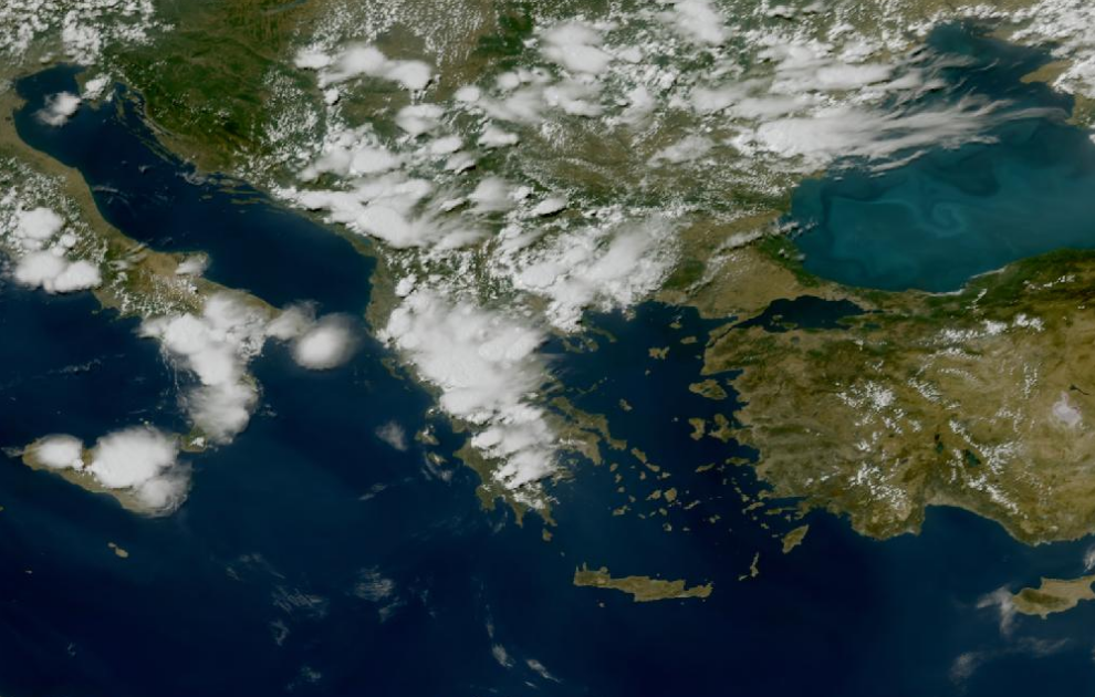 Τελευταία δορυφορική εικόνα νεφοκάλυψης