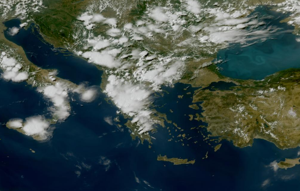 Τελευταία δορυφορική εικόνα νεφοκάλυψης