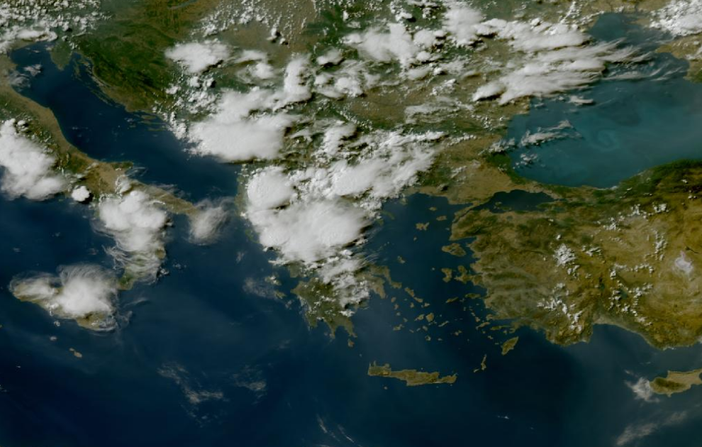 Τελευταία δορυφορική εικόνα νεφοκάλυψης