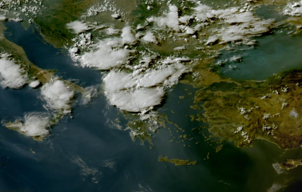 Τελευταία δορυφορική εικόνα νεφοκάλυψης