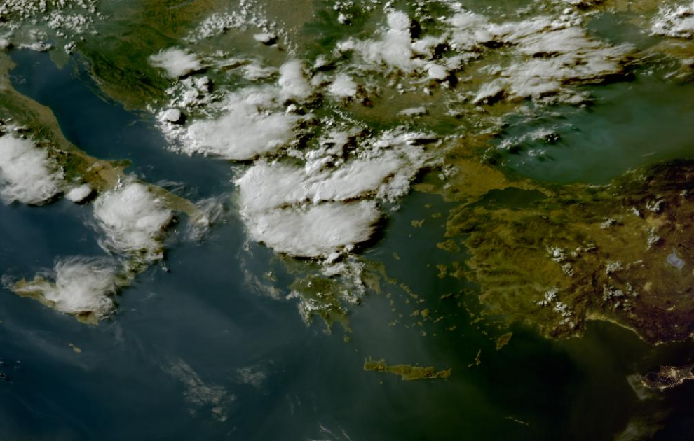Τελευταία δορυφορική εικόνα νεφοκάλυψης