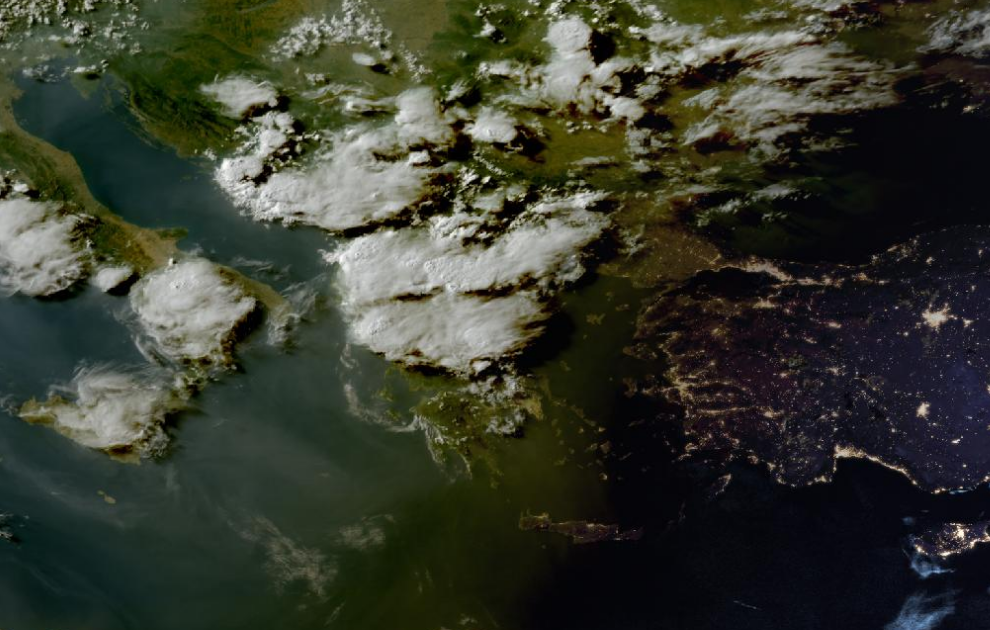 Τελευταία δορυφορική εικόνα νεφοκάλυψης