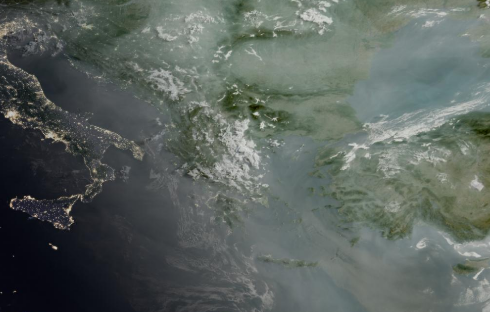 Τελευταία δορυφορική εικόνα νεφοκάλυψης
