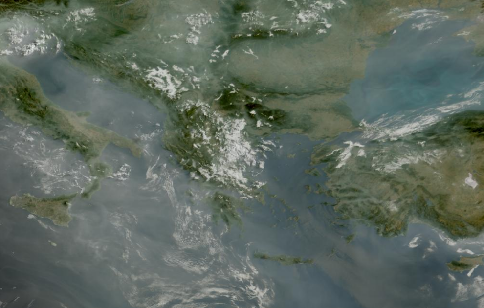 Τελευταία δορυφορική εικόνα νεφοκάλυψης