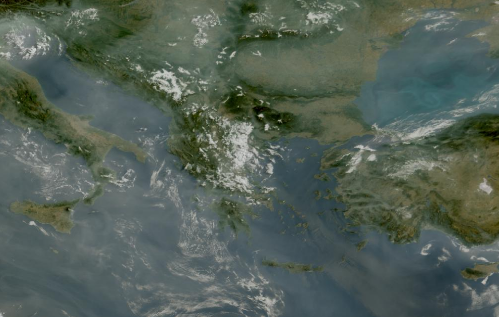 Τελευταία δορυφορική εικόνα νεφοκάλυψης