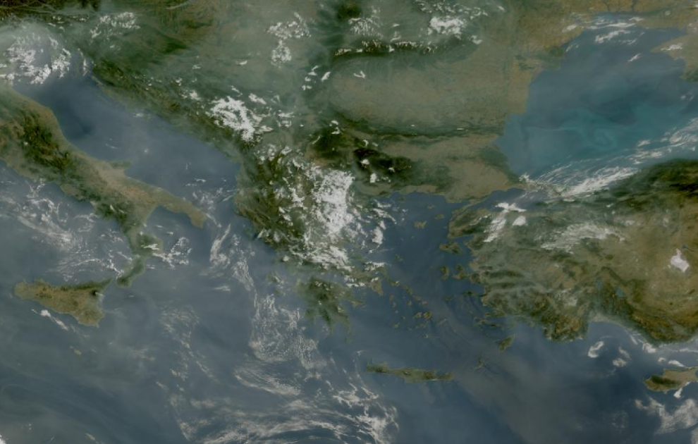 Τελευταία δορυφορική εικόνα νεφοκάλυψης