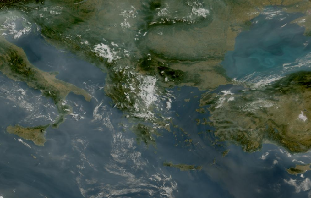 Τελευταία δορυφορική εικόνα νεφοκάλυψης