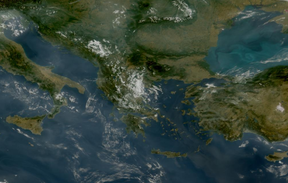 Τελευταία δορυφορική εικόνα νεφοκάλυψης