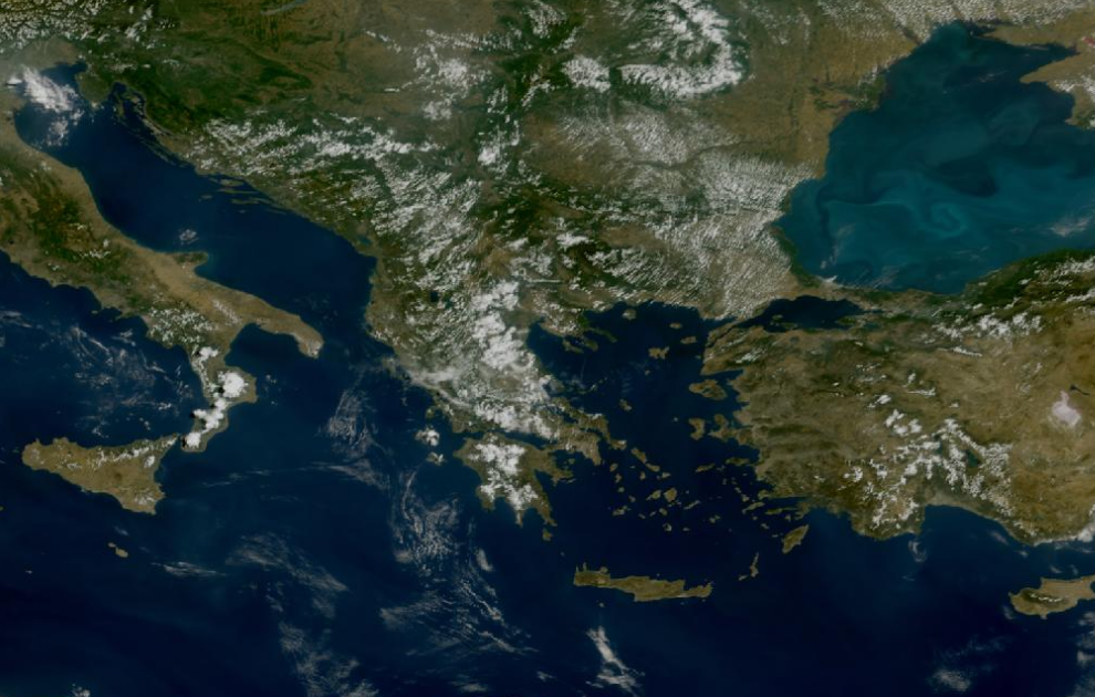 Τελευταία δορυφορική εικόνα νεφοκάλυψης