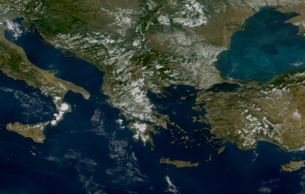 Τελευταία δορυφορική εικόνα νεφοκάλυψης