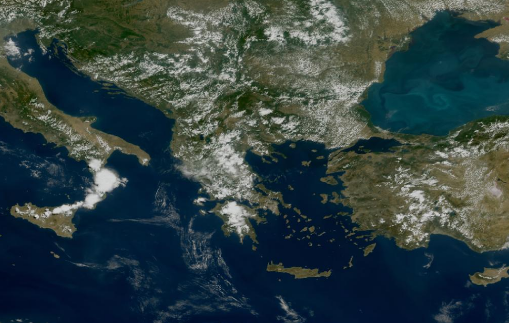 Τελευταία δορυφορική εικόνα νεφοκάλυψης