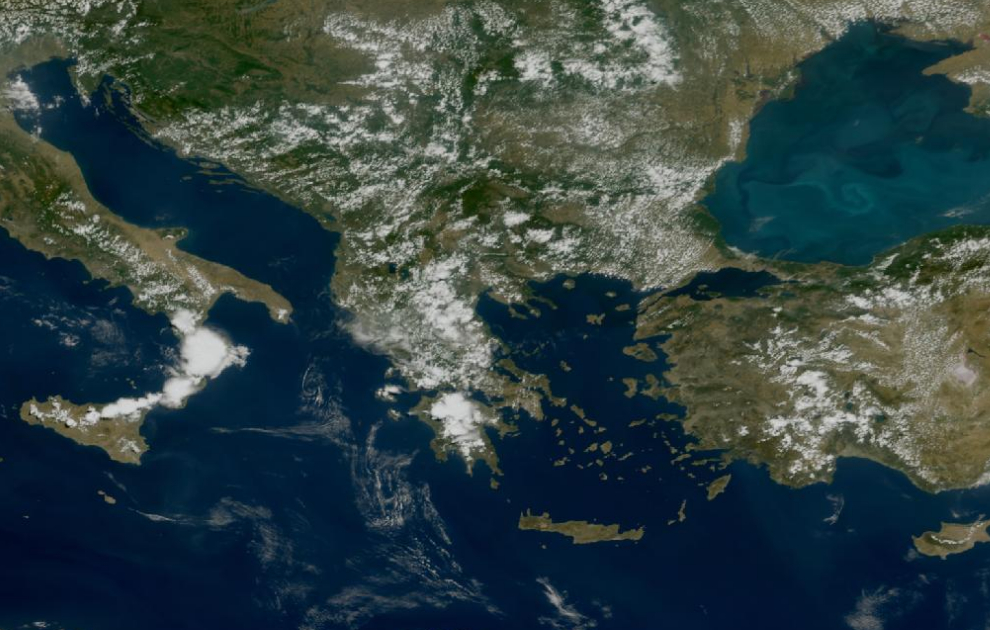 Τελευταία δορυφορική εικόνα νεφοκάλυψης