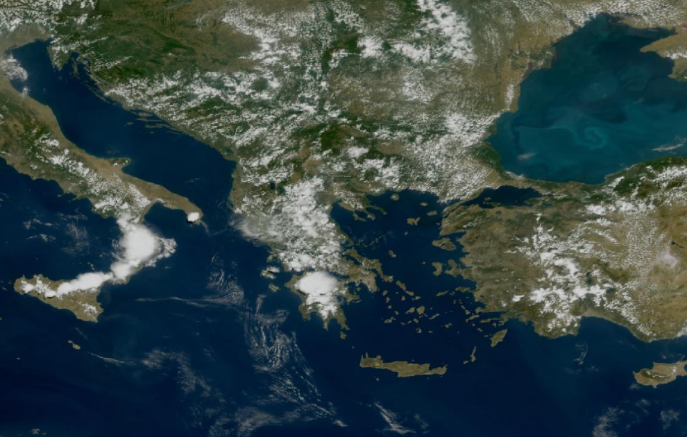 Τελευταία δορυφορική εικόνα νεφοκάλυψης