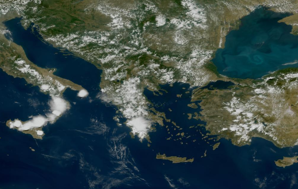 Τελευταία δορυφορική εικόνα νεφοκάλυψης