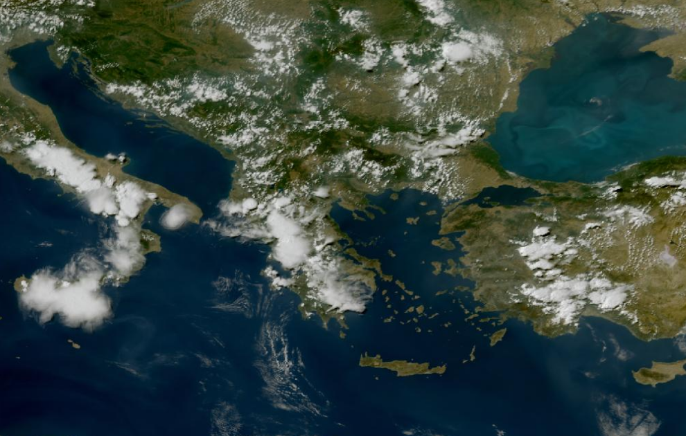 Τελευταία δορυφορική εικόνα νεφοκάλυψης