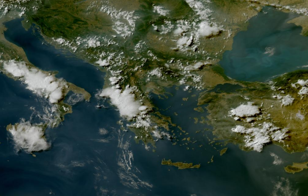 Τελευταία δορυφορική εικόνα νεφοκάλυψης