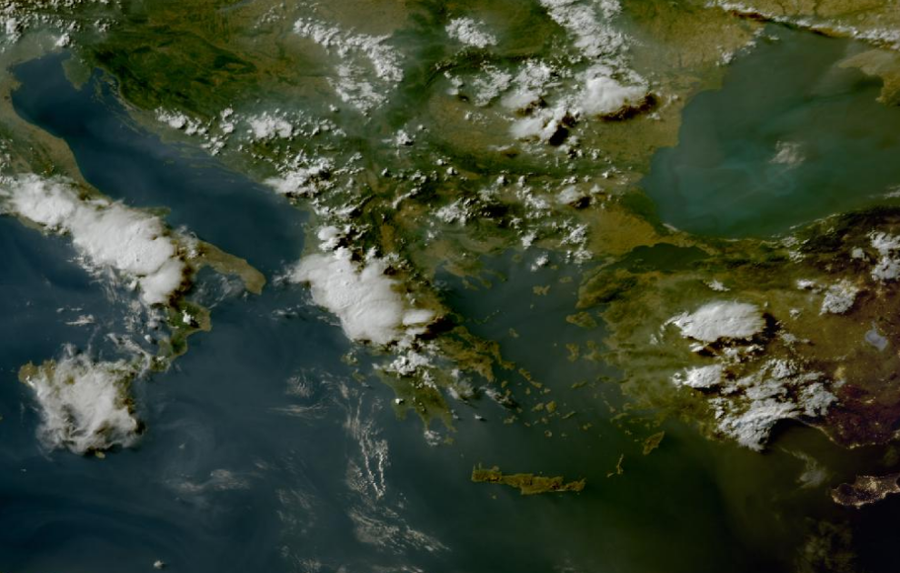 Τελευταία δορυφορική εικόνα νεφοκάλυψης