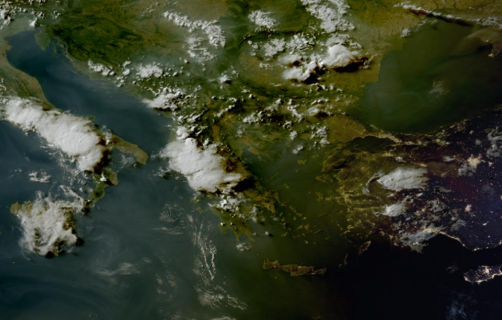 Τελευταία δορυφορική εικόνα νεφοκάλυψης