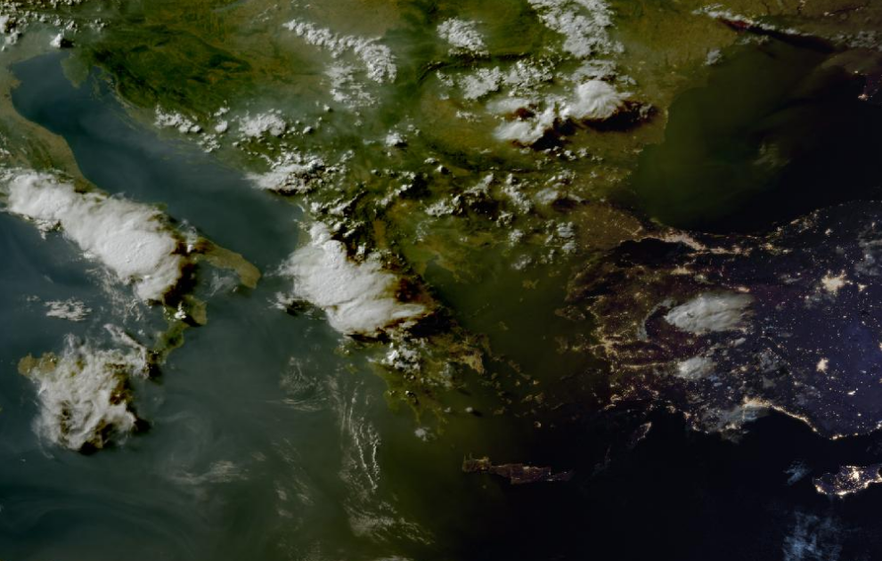 Τελευταία δορυφορική εικόνα νεφοκάλυψης