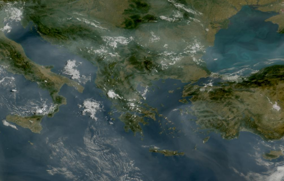 Τελευταία δορυφορική εικόνα νεφοκάλυψης