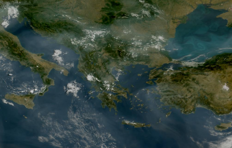 Τελευταία δορυφορική εικόνα νεφοκάλυψης