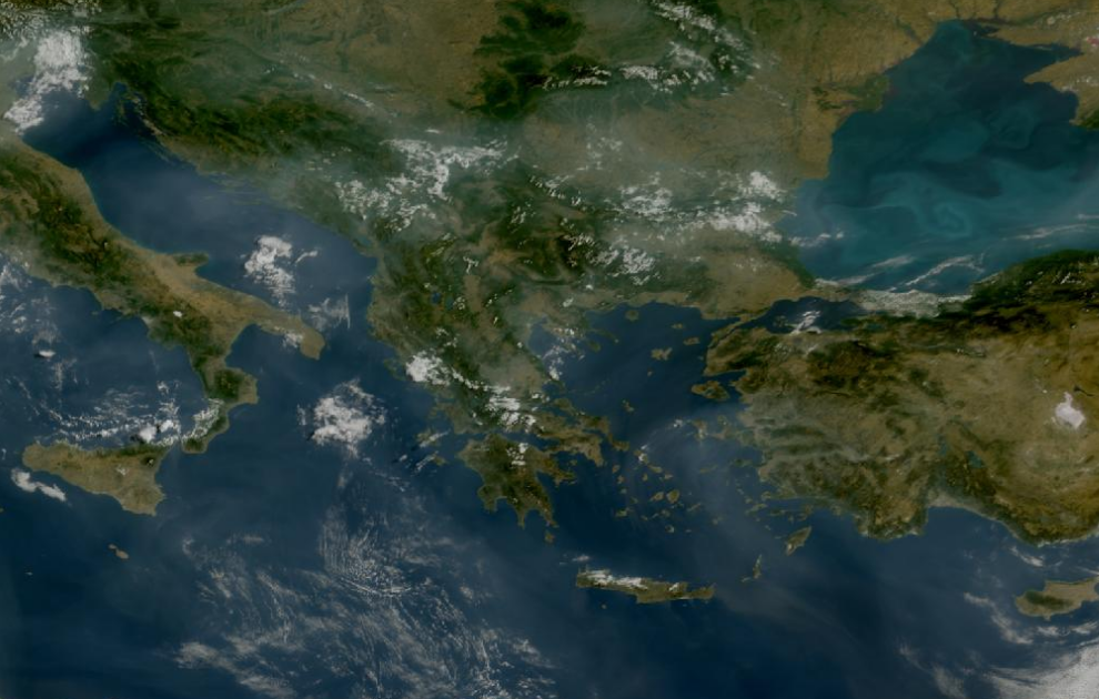 Τελευταία δορυφορική εικόνα νεφοκάλυψης