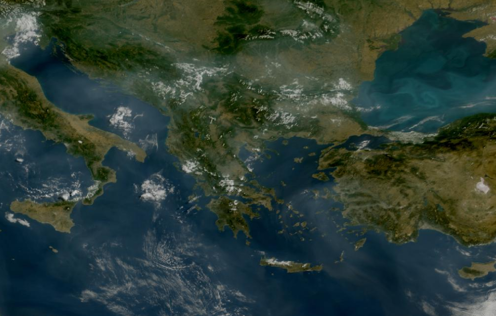 Τελευταία δορυφορική εικόνα νεφοκάλυψης