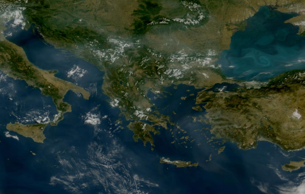Τελευταία δορυφορική εικόνα νεφοκάλυψης