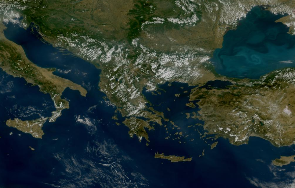 Τελευταία δορυφορική εικόνα νεφοκάλυψης