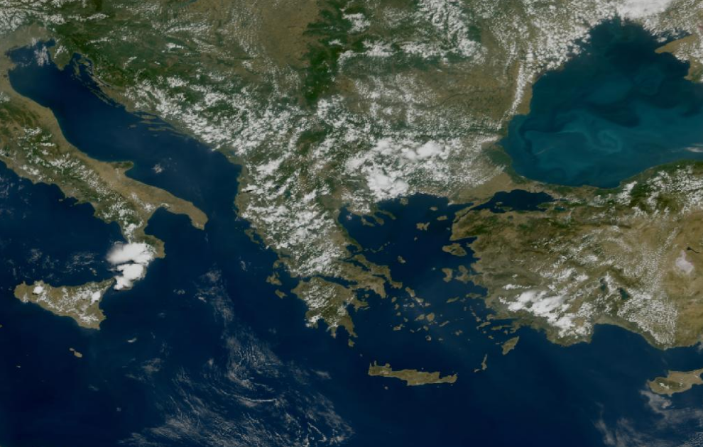 Τελευταία δορυφορική εικόνα νεφοκάλυψης