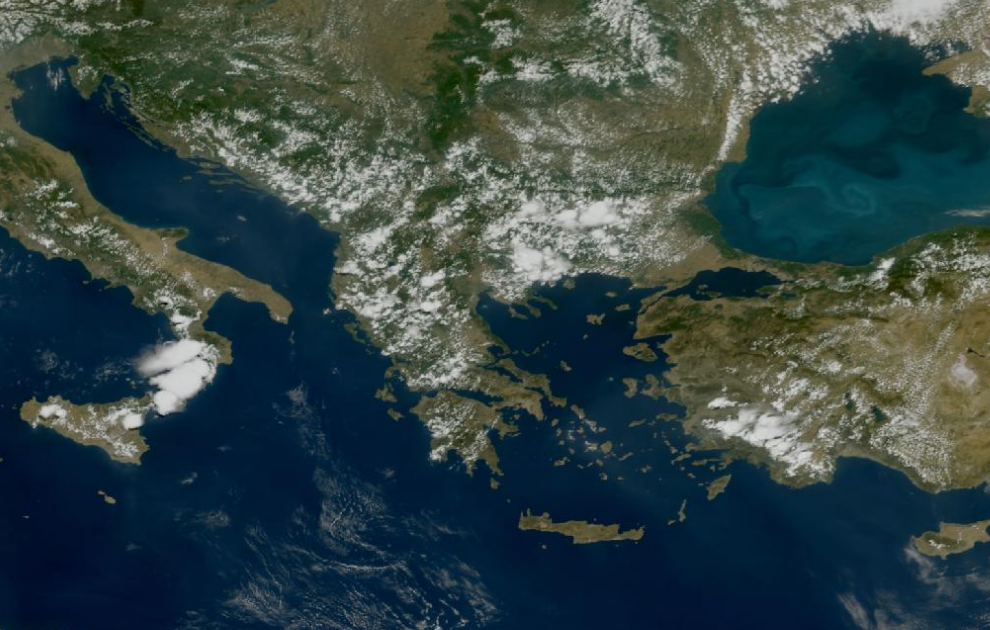 Τελευταία δορυφορική εικόνα νεφοκάλυψης