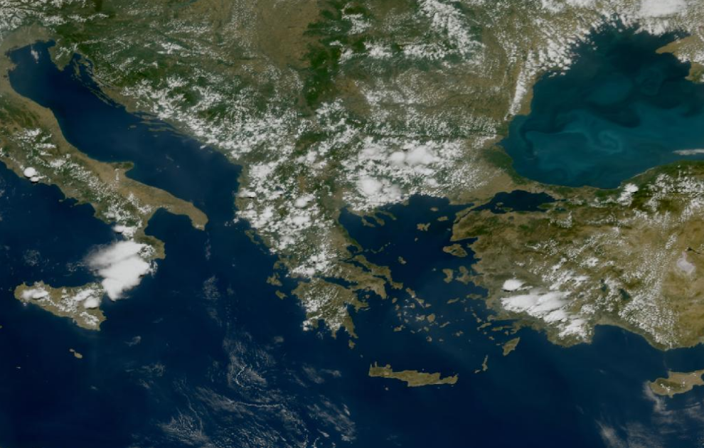 Τελευταία δορυφορική εικόνα νεφοκάλυψης