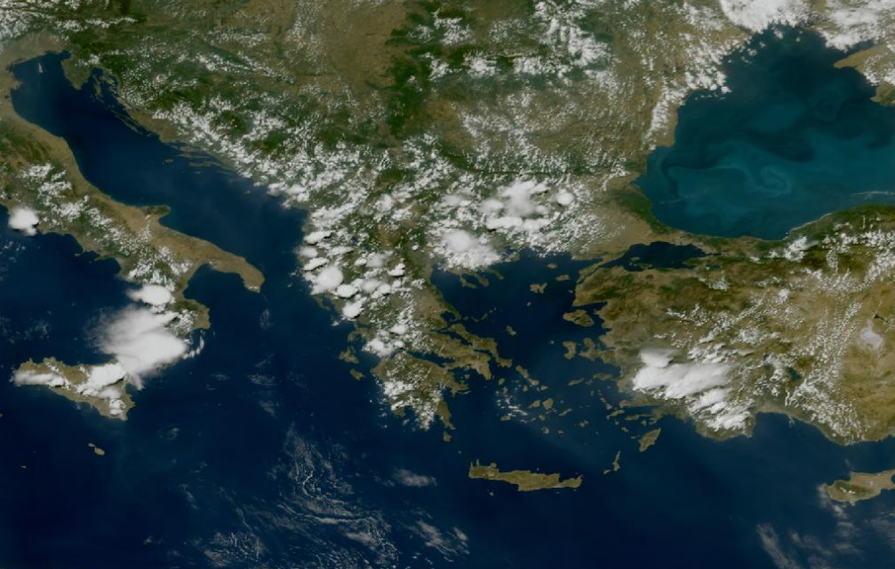 Τελευταία δορυφορική εικόνα νεφοκάλυψης