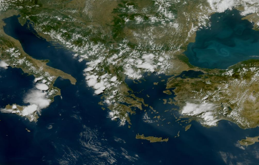 Τελευταία δορυφορική εικόνα νεφοκάλυψης