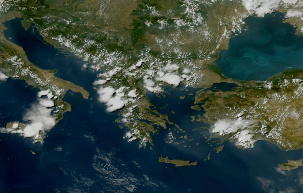 Τελευταία δορυφορική εικόνα νεφοκάλυψης