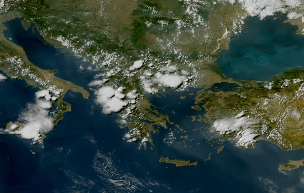 Τελευταία δορυφορική εικόνα νεφοκάλυψης