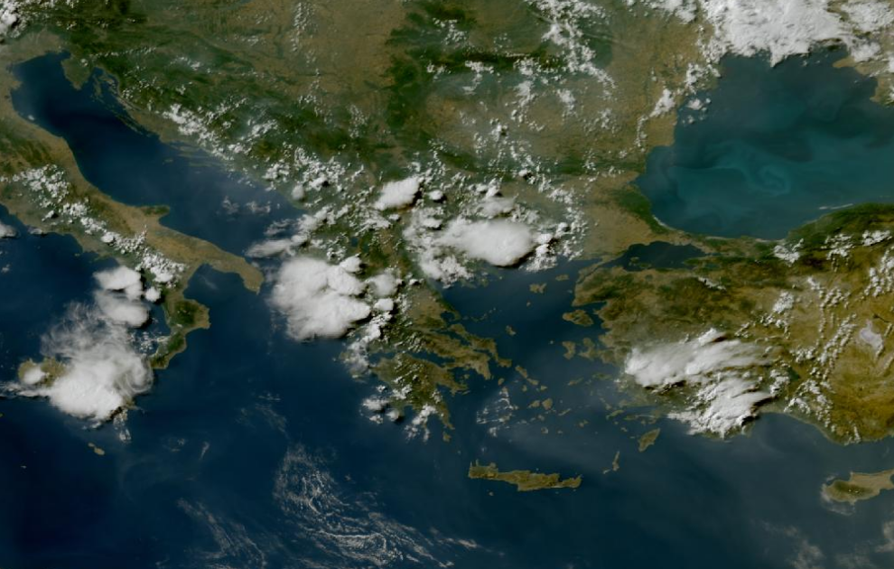 Τελευταία δορυφορική εικόνα νεφοκάλυψης