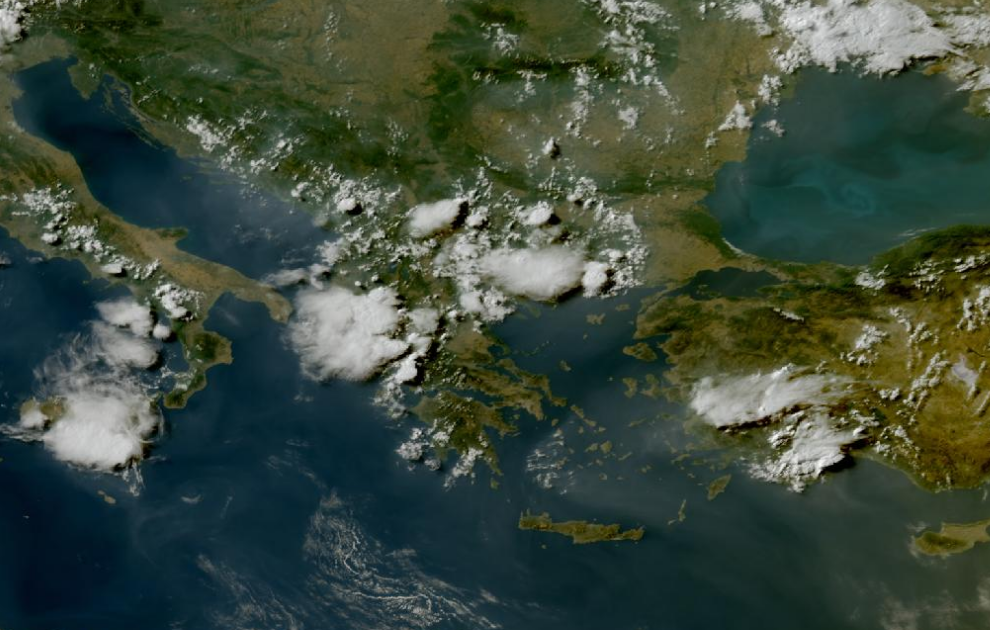 Τελευταία δορυφορική εικόνα νεφοκάλυψης