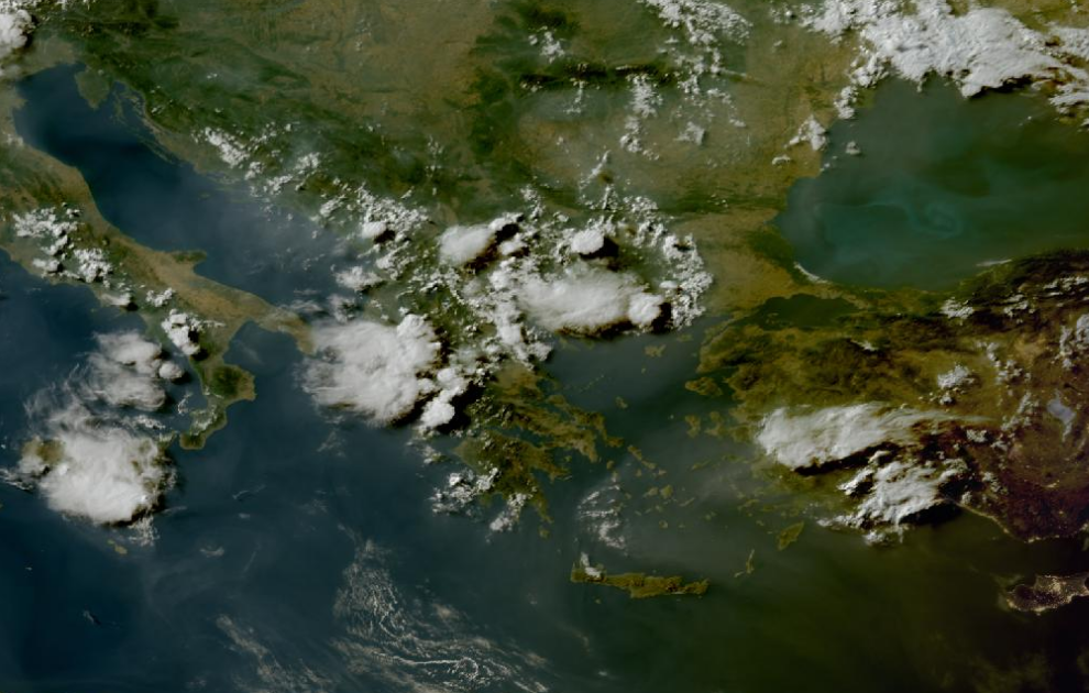 Τελευταία δορυφορική εικόνα νεφοκάλυψης