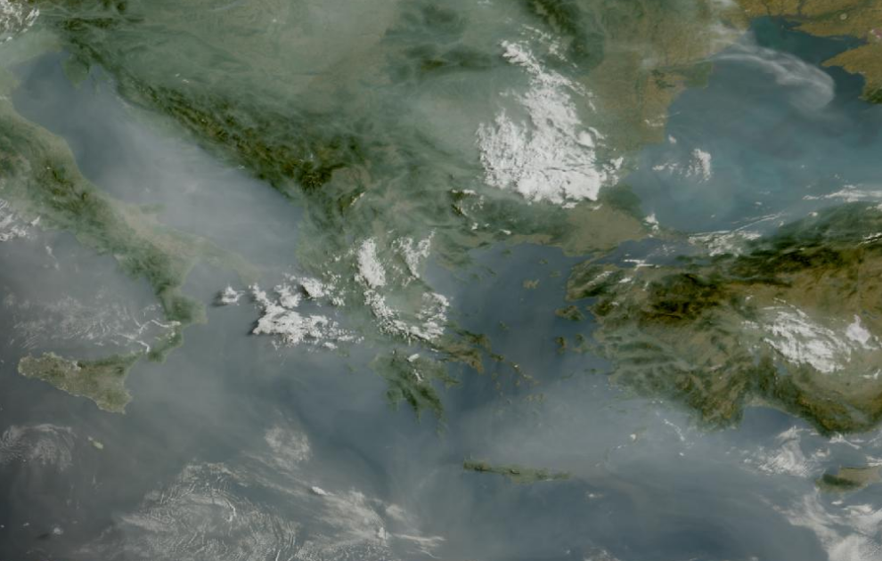 Τελευταία δορυφορική εικόνα νεφοκάλυψης