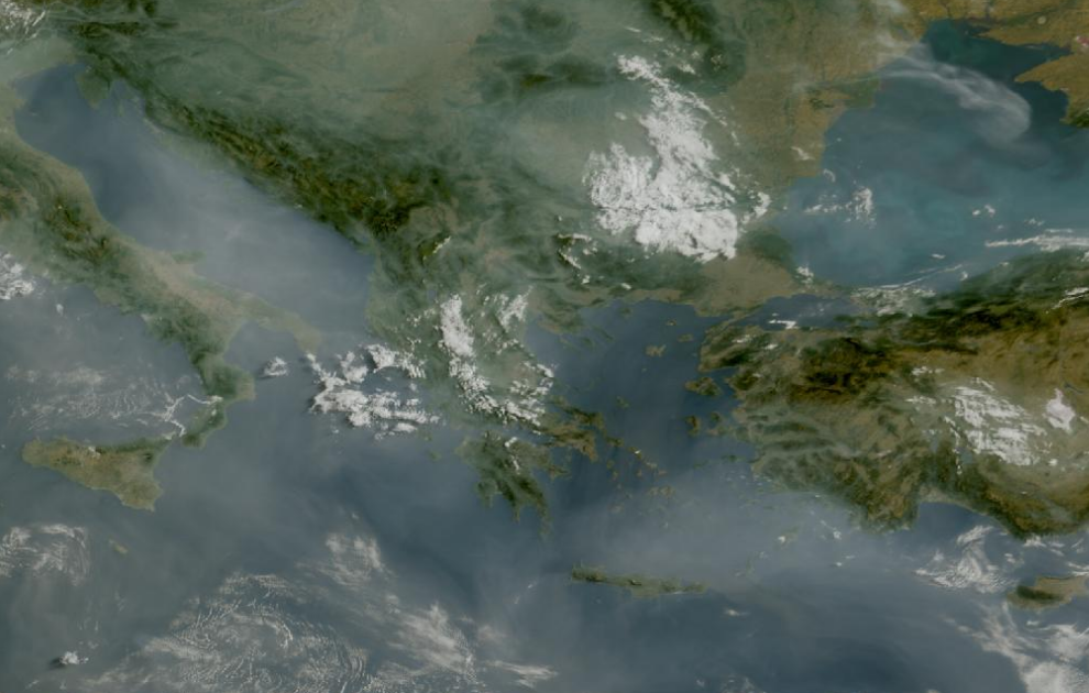 Τελευταία δορυφορική εικόνα νεφοκάλυψης