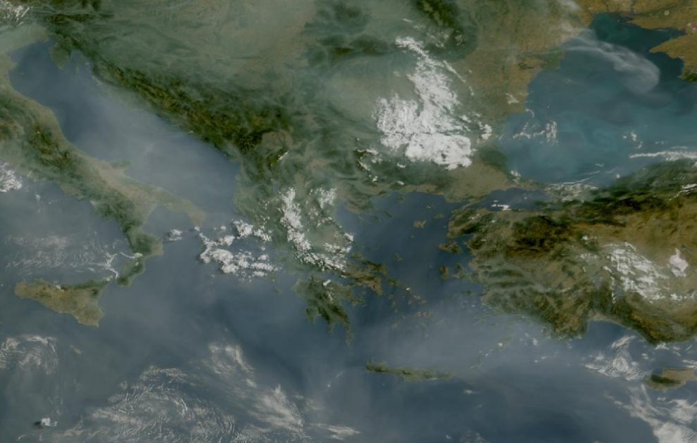Τελευταία δορυφορική εικόνα νεφοκάλυψης